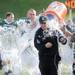 Eastern Michigan Defensive Coordinator Phil Snow reacts to a water bath on the sidelines as they team celebrates the Michigan MAC Football Championship after being Western 14-10 at Rynearson Stadium on Saturday afternoon. Melanie Maxwell I AnnArbor.com